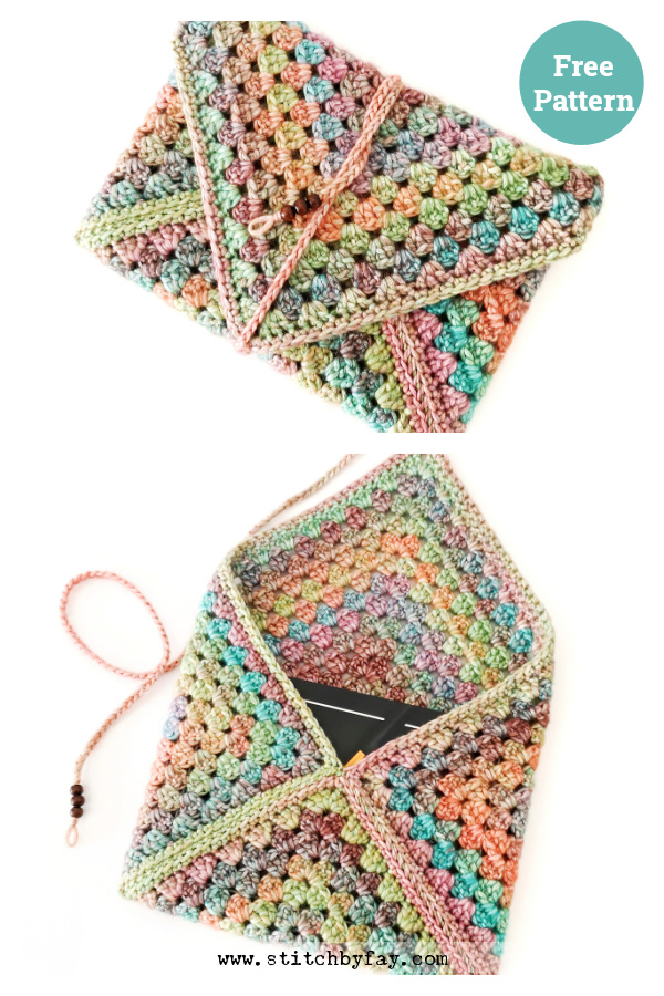 Granny Square Book Sleeve Free Crochet Pattern